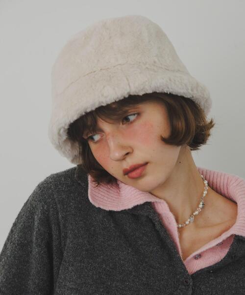 SMELLY（スメリー） 帽子 ハット ファーバケットハット レディース