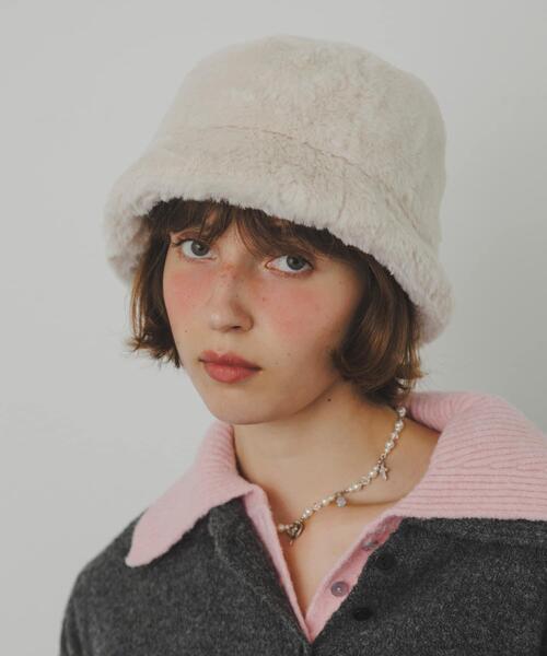 SMELLY（スメリー） 帽子 ハット ファーバケットハット レディース