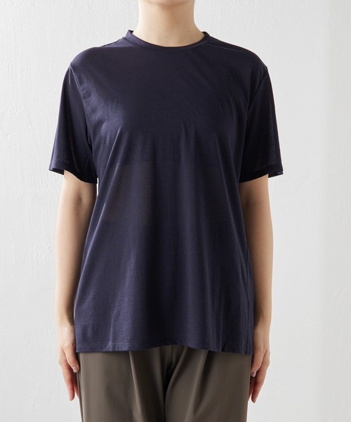 「Whim Gazette」 「la nature」半袖Tシャツ FREE ネイビー レディース_画像2