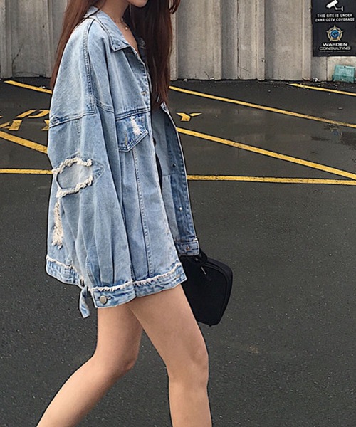 「meJane」 デニムジャケット FREE ブルー レディース_画像8