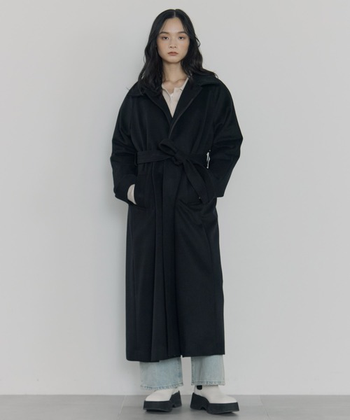 STUDIOUS別注 デッサンデモード スタンドカラーコート 別注スタンドカラーロングコート(1 GREY): Dessin de mode: WOMENS