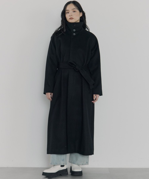 Dessin de mode　ロングコート ブラック Dessin de Mode（デッサンドモード） コート アウター 「Dessin de