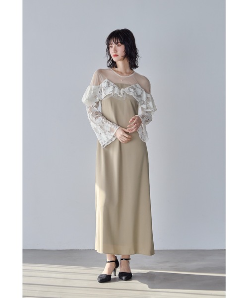niana（ニアナ） パーティードレス ドレス レースラッフルドレス