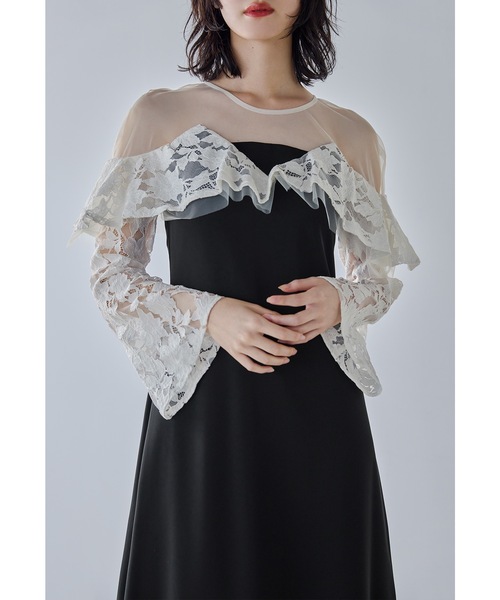 niana（ニアナ） ドレス レースラッフルドレス パーティードレス