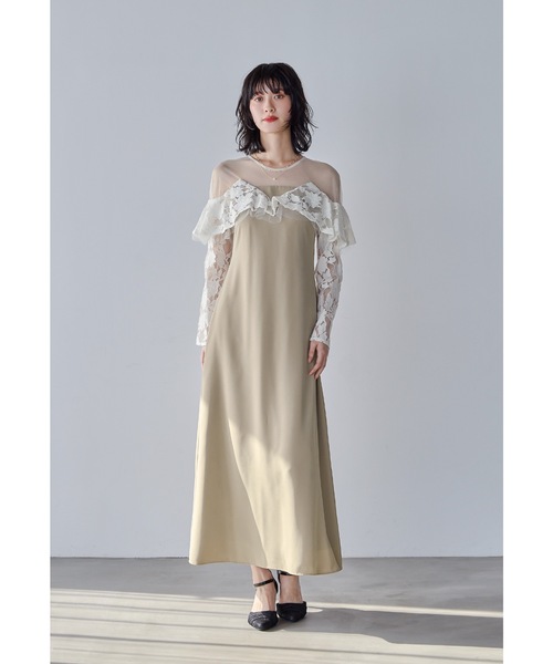 niana（ニアナ） パーティードレス ドレス レースラッフルドレス