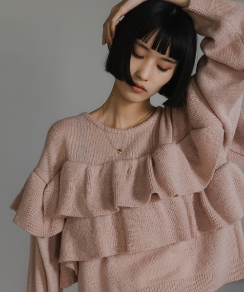 LOWRYS FARM（ローリーズファーム） ニット セーター フリルニットプル