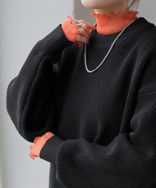 「HUG.U」 長袖ニット FREE ブルー レディース_画像7