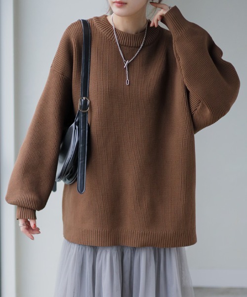 「HUG.U」 長袖ニット FREE ブルー レディース_画像8