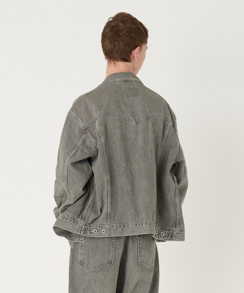 「Levi's」 「SILVER TAB」デニムジャケット X-LARGE グレー メンズ_画像4