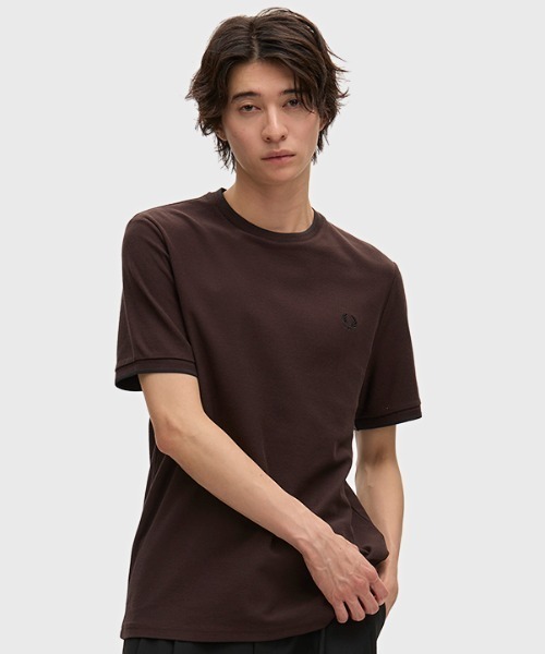 FRED PERRY（フレッドペリー） tシャツ Trim Detail Crepe Pique T