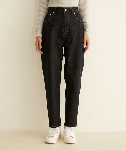 「SALON adam et rope'」 デニムパンツ M インディゴブルー レディース_画像6