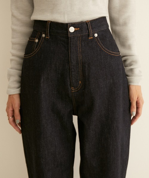 「SALON adam et rope'」 デニムパンツ M インディゴブルー レディース_画像9