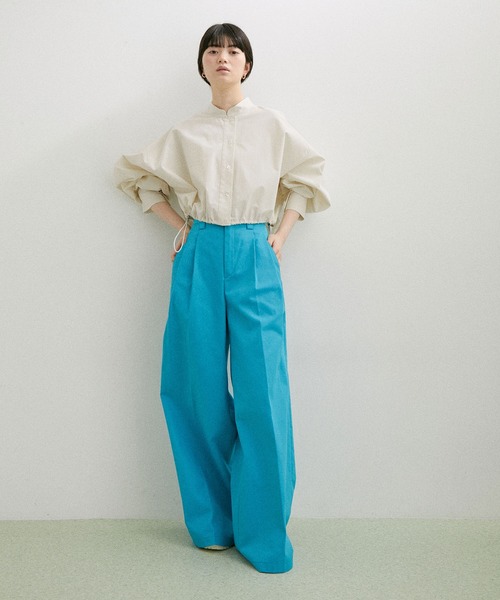 「ADAM ET ROPE'」 長袖ブラウス FREE チャコールグレー レディース_画像3