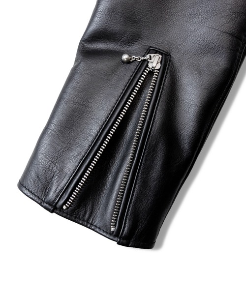 【送料無料】JACKROSE ブラックレザージャケット サイズ4 JACKROSE（ジャックローズ） 革ジャン ライダース メンズ レディース