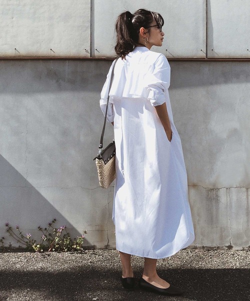 「MARECHAL TERRE」 長袖ワンピース MEDIUM ホワイト レディース_画像9