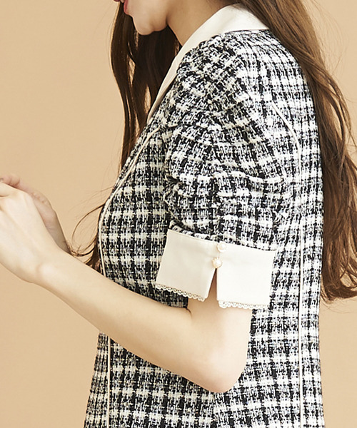 「TITTY&CO.」 半袖ワンピース SMALL ブラック レディース_画像6