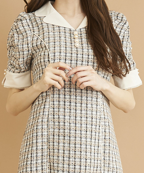 「TITTY&CO.」 半袖ワンピース SMALL ブラック レディース_画像8