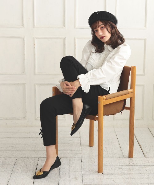 「DONOBAN」 スラックス SHORT ブラック系その他 レディース_画像5