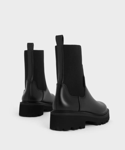 「CHARLES & KEITH」 ブーツ 25cm ブラック レディース_画像4