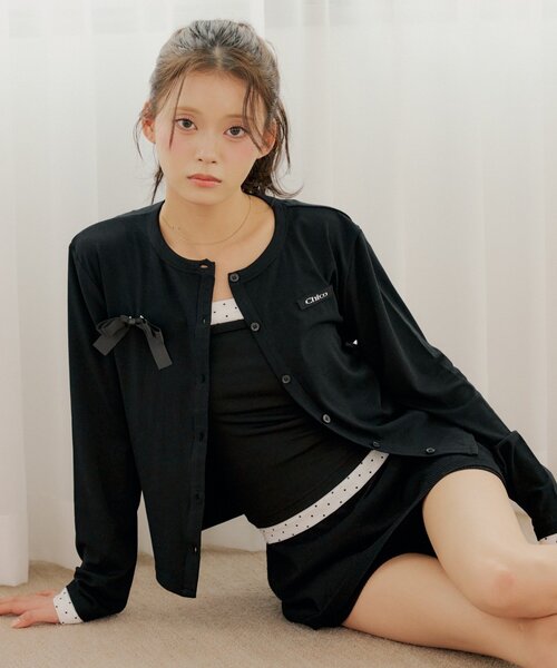 Chico（チコ） tシャツ コンパクトカーデ+ベアビスチェセット