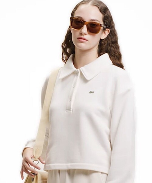LACOSTE for SNIDELのクロップド丈ポロシャツ LACOSTE meets SNIDEL ポロデザインの限定アイテムが国内4月29日より