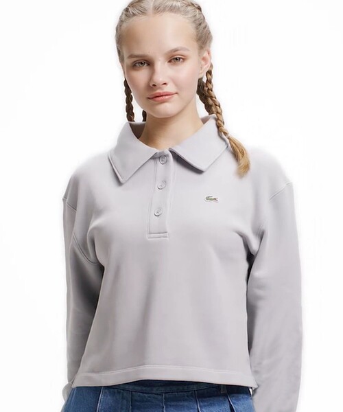 LACOSTE（ラコステ） トレーナー スウェット クロップド丈 ポロニット