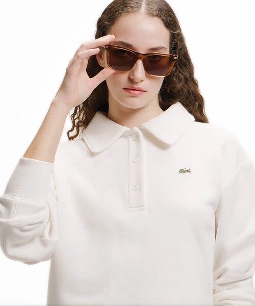 LACOSTE（ラコステ） トレーナー スウェット クロップド丈 ポロニット