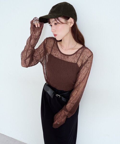 「Kastane」 長袖カットソー FREE サックスブルー レディース_画像2