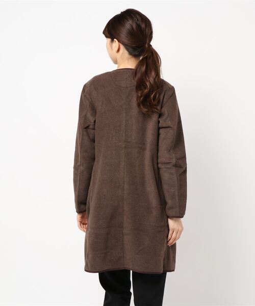 ♪美品DANTON ブラック ノーカラーコート 36♪ Danton（ダントン） ノーカラーコート 36 ブラック レディース