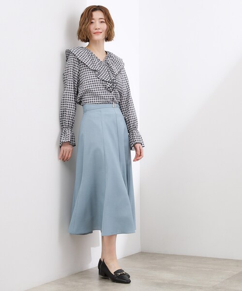 未使用 grove 高見え ベージュ ニット×白ブラウス 上品 公式】grove（グローブ）の通販 | シャツ・ブラウス,カジュアルシャツ
