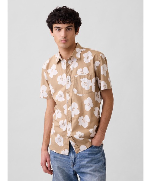 PGG ストレッチシャツ GAP（ギャップ） シャツ 半袖 スタンダードフィット ストレッチ