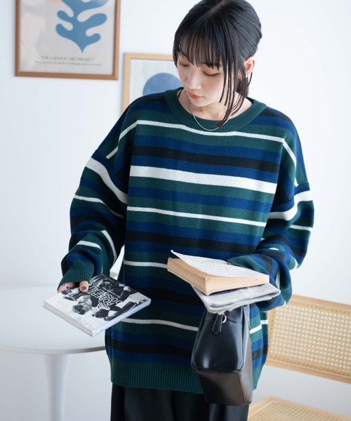 「WEGO」 長袖ニット LARGE ブラック メンズ_画像5