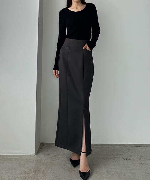 「Louere」 スカート X-LARGE チャコール レディース_画像5