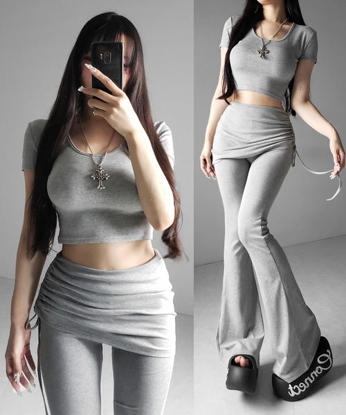 トップス me me+em select（ミームセレクト） セットアップ レディース : ZOZOTOWN