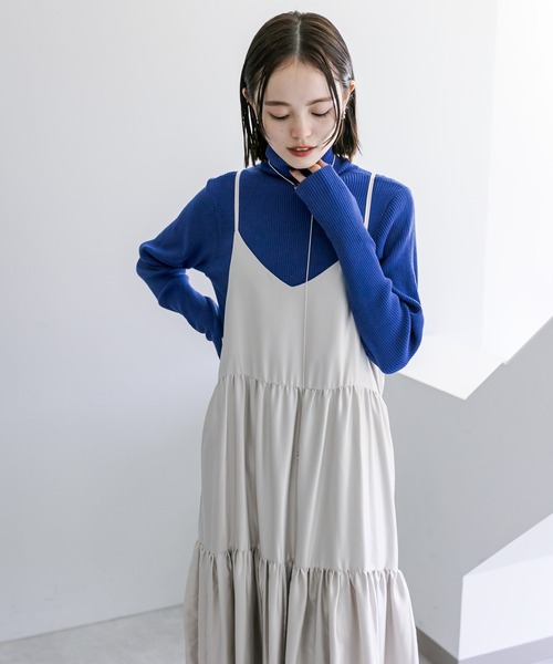 「mystic」 キャミソールワンピース 1 チャコールグレー レディース_画像6