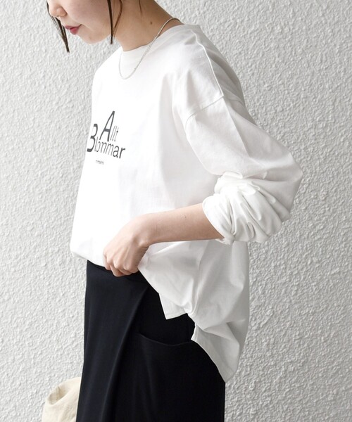 monmimi tシャツ 「SHIPS any別注」monmimi:「洗濯機可能」ロゴ