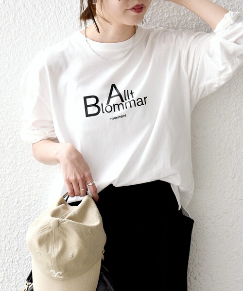 monmimi tシャツ 「SHIPS any別注」monmimi:「洗濯機可能」ロゴ