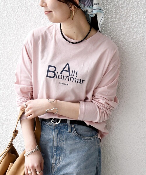 monmimi tシャツ 「SHIPS any別注」monmimi:「洗濯機可能」ロゴ
