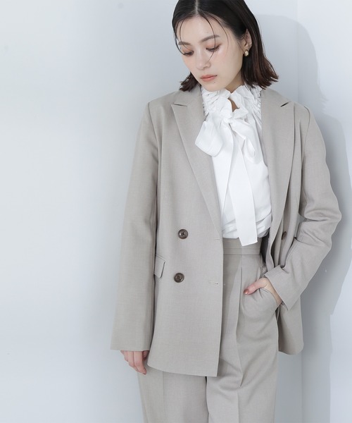 「NATURAL BEAUTY BASIC」 テーラードジャケット SMALL グレー レディースの画像