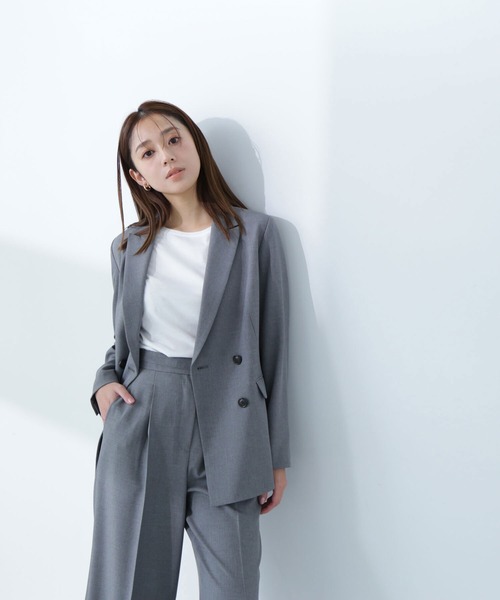 「NATURAL BEAUTY BASIC」 テーラードジャケット SMALL グレー レディースの画像