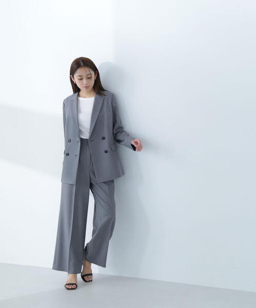 「NATURAL BEAUTY BASIC」 テーラードジャケット SMALL グレー レディースの画像