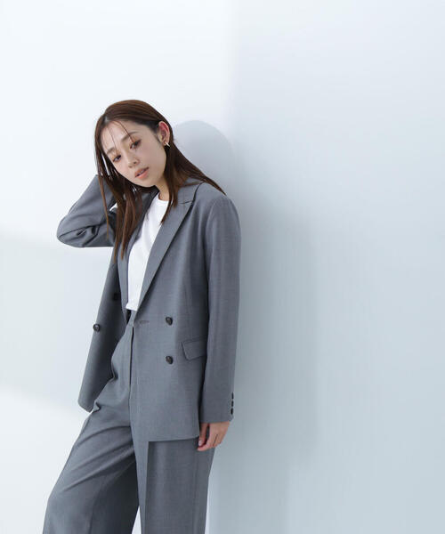 「NATURAL BEAUTY BASIC」 テーラードジャケット SMALL グレー レディースの画像