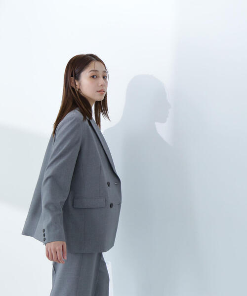 「NATURAL BEAUTY BASIC」 テーラードジャケット SMALL グレー レディースの画像