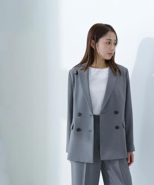 「NATURAL BEAUTY BASIC」 テーラードジャケット SMALL グレー レディースの画像