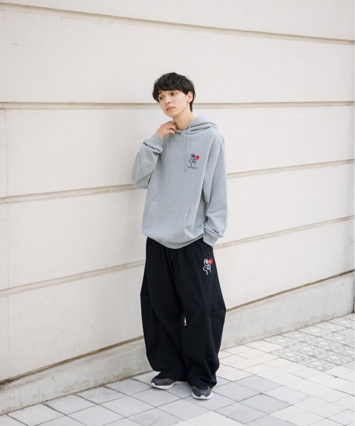 「kaoyorinakami」 プルオーバーパーカー SMALL グレー メンズ_画像5