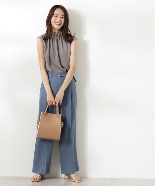 「N.(N. Natural Beauty Basic)」 ノースリーブブラウス MEDIUM ブラック レディース_画像6