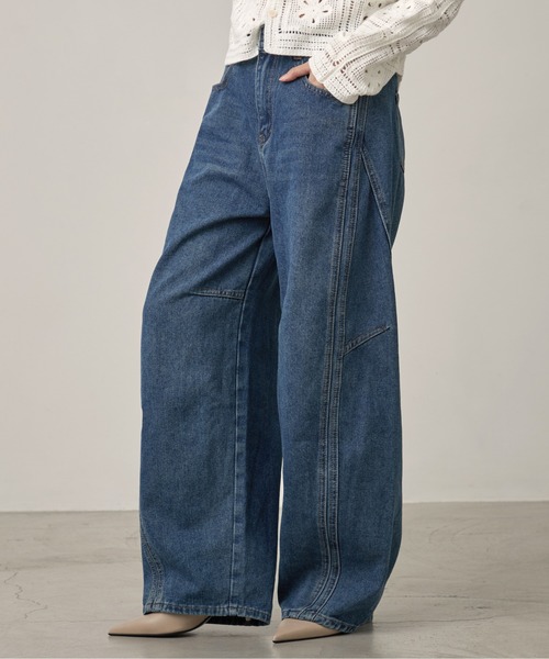 OFROOM ワイドパンツ ジーンズ デニム デニムパンツ Curve Denim Pants