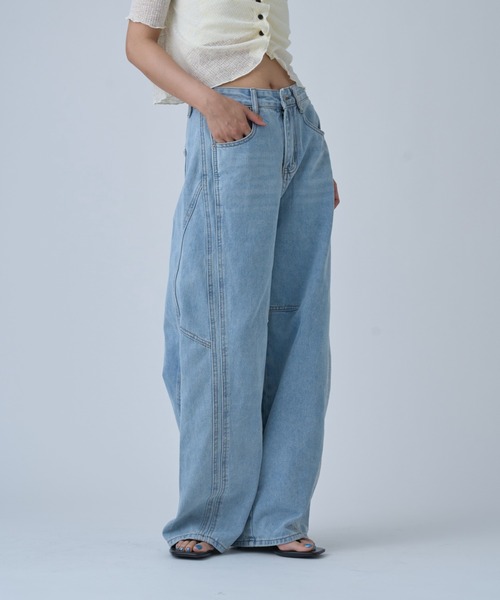 OFROOM ワイドパンツ ジーンズ デニム デニムパンツ Curve Denim Pants
