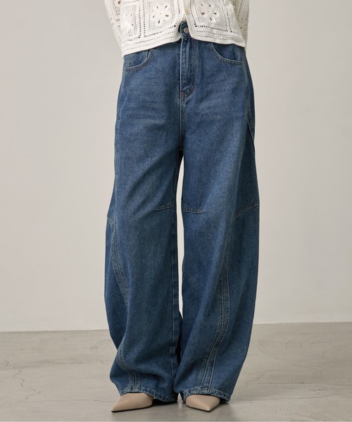OFROOM ワイドパンツ ジーンズ デニム デニムパンツ Curve Denim Pants