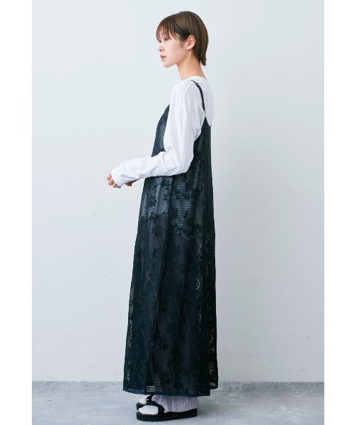 「Live in comfort」 キャミソールワンピース L ブラック レディース_画像7
